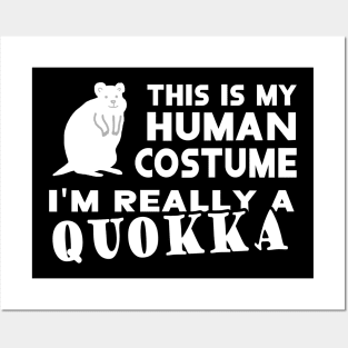 human quokka costume lover gift Posters and Art